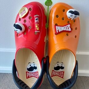 CROCS X Pringles Classic Clog 'Red/Orange' - 209642 Size M11/ W13 Crocs Charms